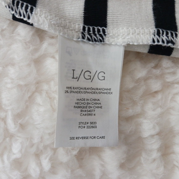 Tank Top Size L Striped Black White Knit Nautical Preppy Sailorcore Cruise Retro - Picture 11 of 13